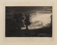 KG 14275
<br/>
Rivierlandschap met rotspartij
<br/>
<em>Jacques, Charles (1813 - 1894)</em>